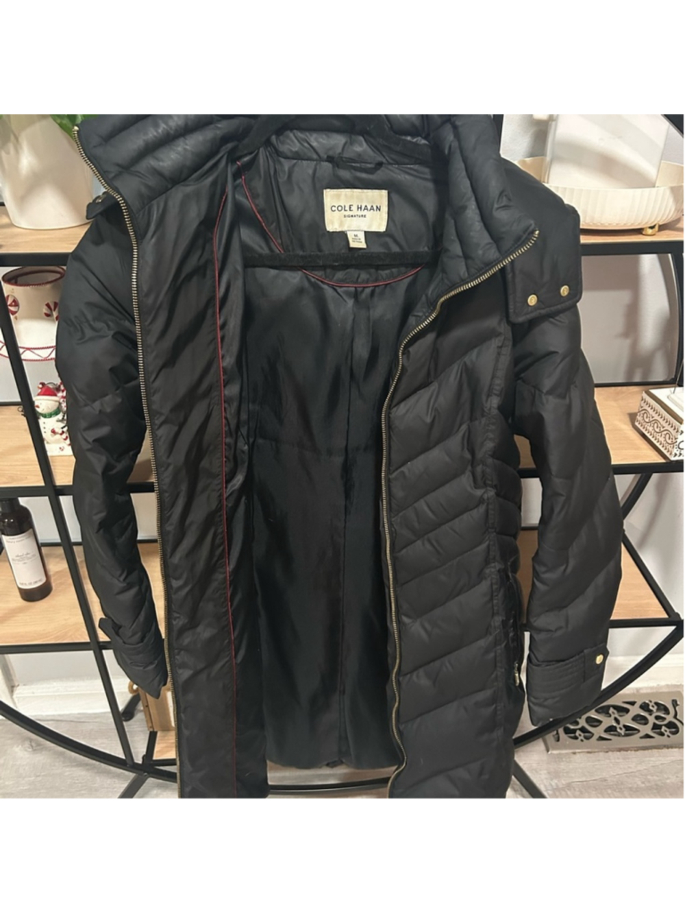 Cole Haan Women's Black Puffer Coat